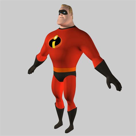 Mr Incredible 3D Model $75 - .obj .max .ma .fbx - Free3D