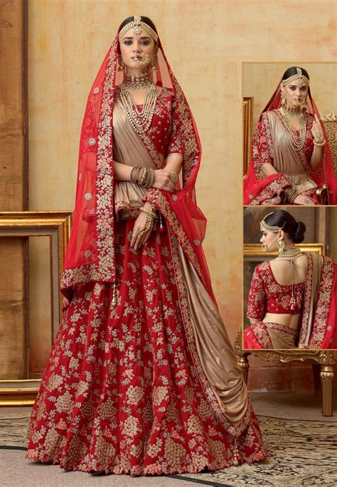 Red Velvet Bridal Lehenga Choli N A Bridal Lehenga Red Indian