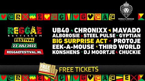 CLOSED: 2x 2 Free Tickets to Reggae Rotterdam FestivalWorld A Reggae ...