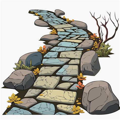 Path With Stone Tiles 21780455 Vector Art At Vecteezy