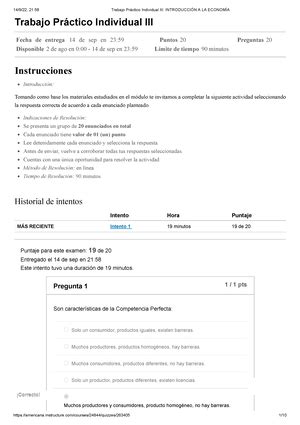 Examen Parcial 1 Unidad 1 Y Unidad 2 Introducción A LA Economía