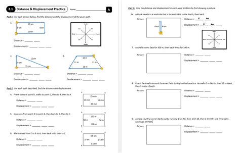 Free Distance Displacement Worksheet Download Free Distance Displacement Worksheet Png Images