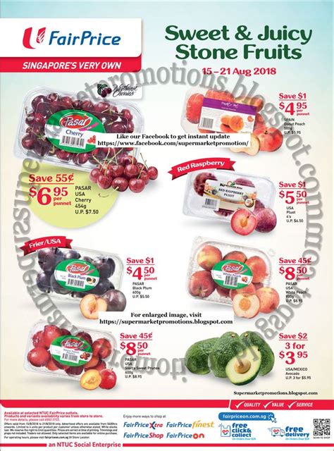 Ntuc Fairprice Fairprice Supermarket Promotion Ntuc Fairprice Sweet And Juicy Stone Fruits 15