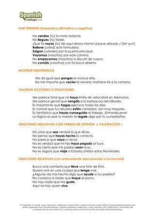 Usos Del Subjuntivo B2 PDF