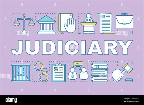 Judiciary Word Concepts Banner Judicial System Criminal Court