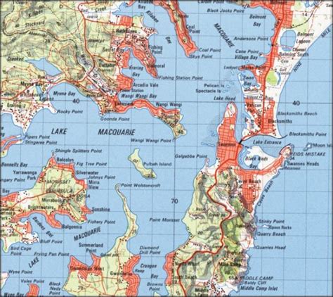 Lake Macquarie Topographic Map Geoscience Australia Maps