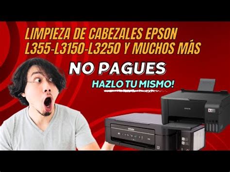 Como Limpiar Cabezales Epson L355 L375 L395 L475 L805 How To Clean