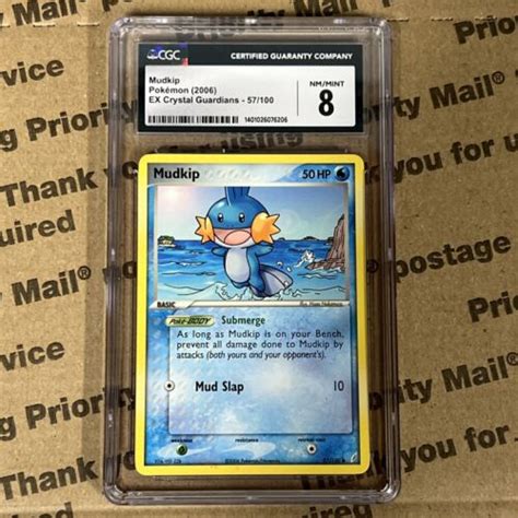 Mudkip Stamped Reverse Holo Ex Crystal Guardians Cgc Nm Mint