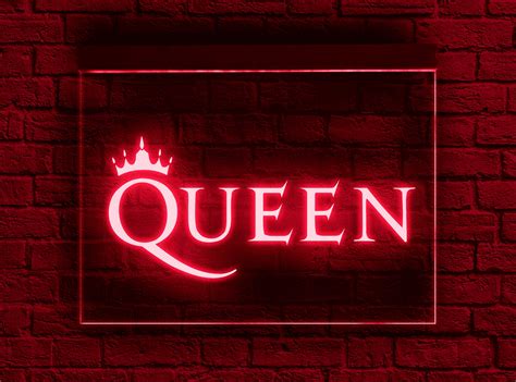 Queen Neon Sign Queen Led Sign Queen Wall Decor Queen Wall Art Crown