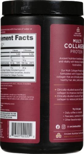 Ancient Nutrition Chocolate Multi Collagen Protein Dietary Supplement Powder 10 Oz Ralphs