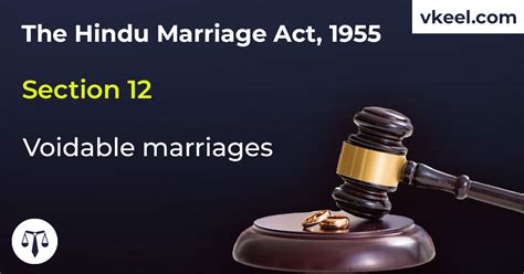 Section 12 Hindu Marriage Act 1955 Voidable Marriages Vkeel Legal