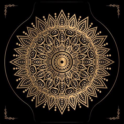 Fundo De Design De Luxo Ornamental Mandala Em Vetor De Cor Ouro Vetor