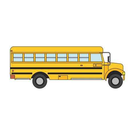 Kids drawing cartoon Vector illustration cute school bus icon Isolated on White 36076975 Vector ...