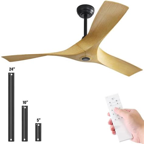 Sofucor In Indoor Outdoor Black Ceiling Fan No Light With Remote