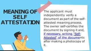 What Is Self Attestation Pptx