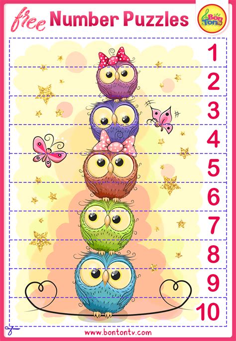 Number puzzles free preschool printables for kids bontontv – Artofit