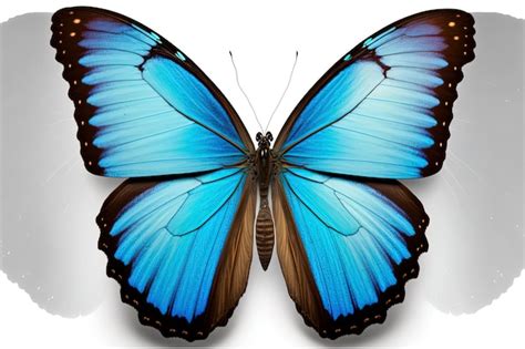 Alas De Un Mariposa Morpho Morpho Mariposa Alas Aislado En Un