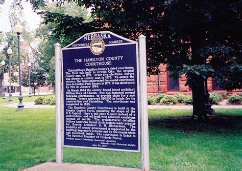 Nebraska Historical Marker: The Hamilton County Courthouse - E Nebraska ...