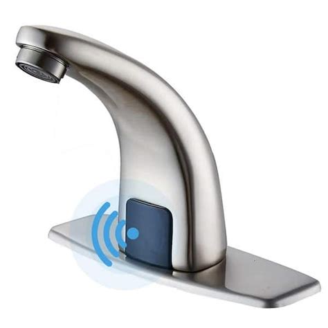 Bwe Automatic Sensor Touchless Bathroom Sink Faucet With Deck Plate In