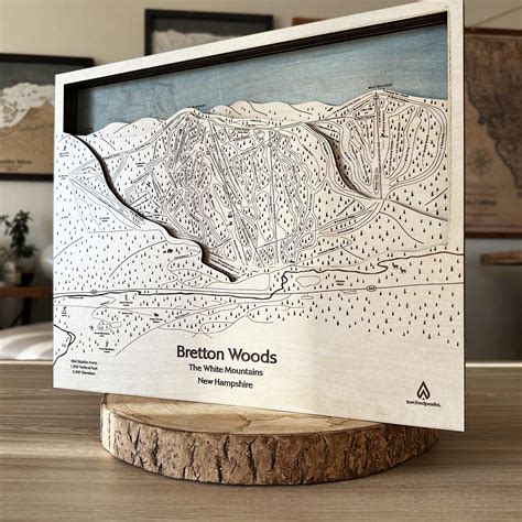 Bretton Woods, NH Ski Trail Map Art | Art & Gifts for Skiers, Snowboarders