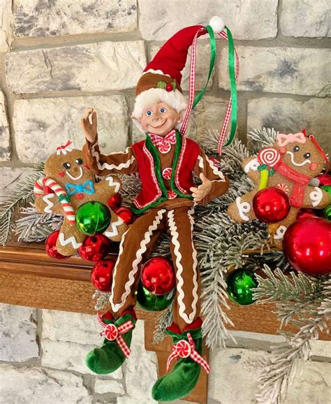 16" Raz Gingerbread Elf for Christmas - Timeless Floral Boutique