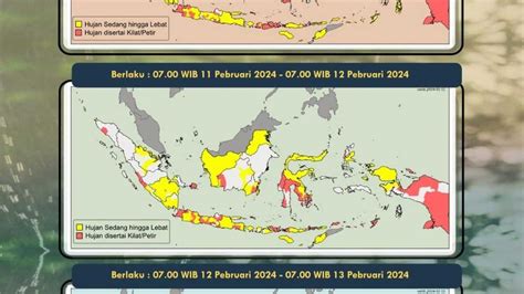 Bmkg Waspadai Potensi Hujan Lebat Pada Sebagian Besar Wilayah Di