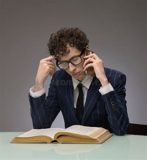 Funny Man Reading A Book Stock Image Image Of Model 119113485