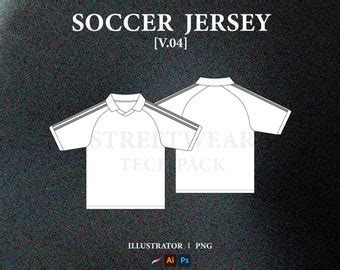 Retro Football Soccer Jersey V Vector Mockup Streetwear And Fashion