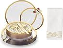 Amazon By Madee Heavyweight Pcs Clear And Gold Plastic Plates