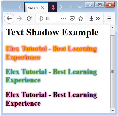 css text shadow  html property syntax  code