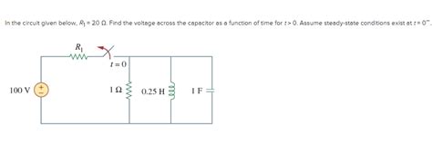 Solved In the circuit given below R1 20Ω Find the voltage Chegg