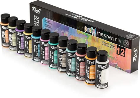 Rich Master Acrylic 12 Acrylfarbe Set 60ml Reichhaltige Pigmentfarben