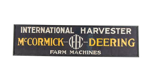 Vintage Mccormick International Harvester Deering Smalt Sign For Sale