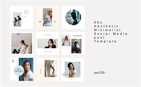 Free Aesthetic Minimalist Social Media Post Template