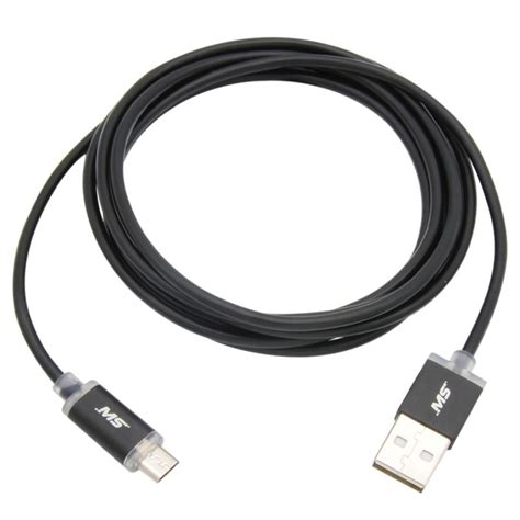 Mobilespec 6 Micro To Usb Charge And Sync Smart Led Cable Black