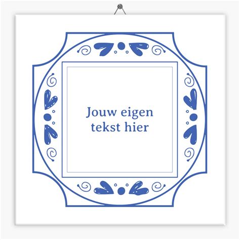 Delfts Blauw Tegeltje Bold Direct Maken En Bestellen