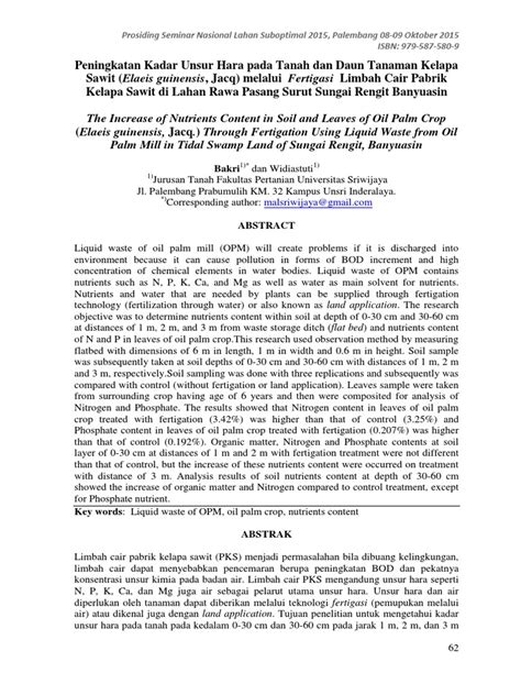 Seminar Lahan Suboptimal 2015 Pdf Soil Chemistry