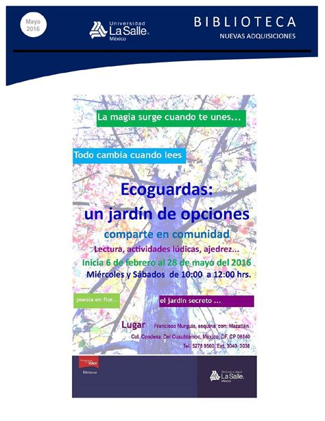 Posgrado Boletín Mayo 2016 by Biblioteca La Salle Issuu