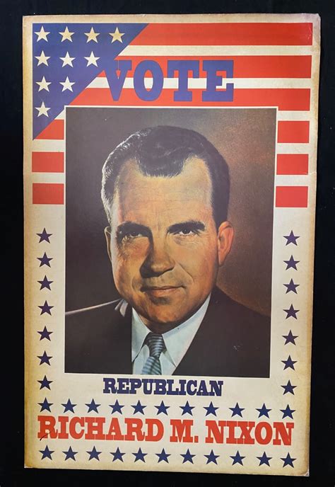 Richard Nixon Election Political Poster 14x22 Republican Photograph Dta Collectibles