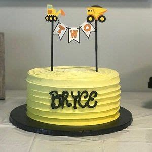 Construction Theme Cake Topper Construction Theme Cake Etsy