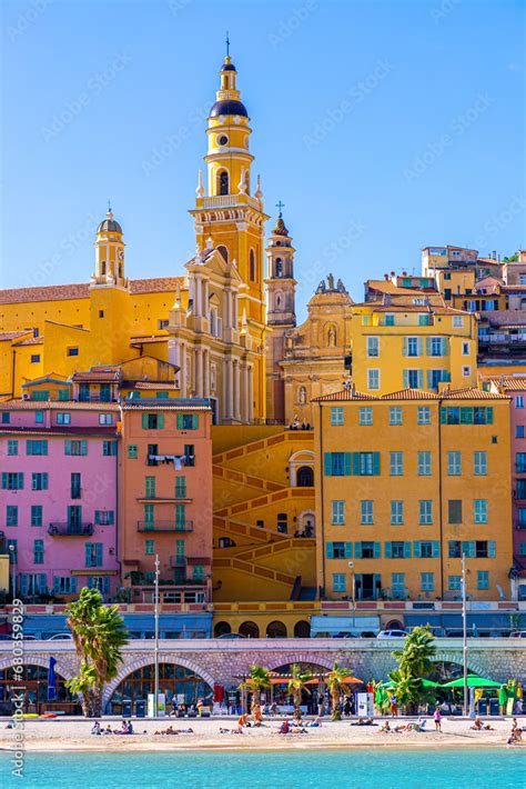 View Of Menton A Town On The French Riviera In Southeast France Known