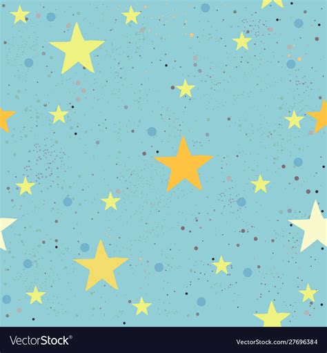 Cute seamless star pattern Royalty Free Vector Image