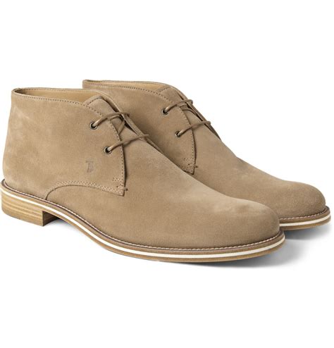 Tods Suede Desert Boots In Brown Natural For Men Lyst