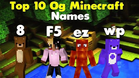 Top 10 Og Names In Minecraft YouTube