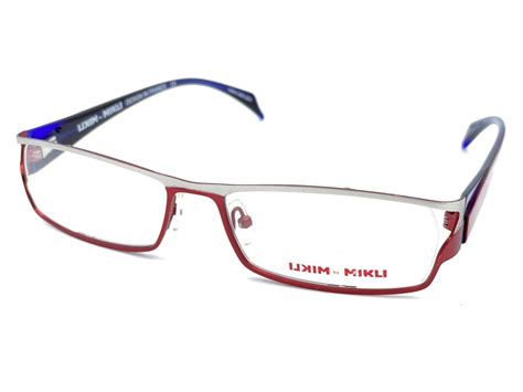 Alain Mikli New Ml1011 0005 Matte Silver Red Eyeglasses Frames 57 18 140 Vintage Ebay