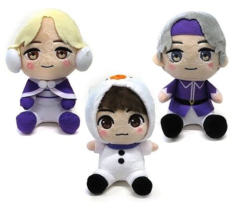 駿河屋 全3種セット Purple Holidays モアプラスおすわりぬいぐるみ“jimin＆v＆jung Kook” 「tinytan