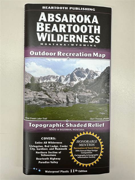 Absaroka Beartooth Wilderness Topo Map