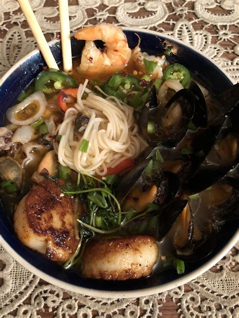 [Homemade] Seafood ramen : food