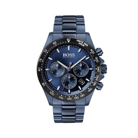 Hugo Boss Gents Boss Hero Blue Ip Bracelet Watch Watches From Wilcox