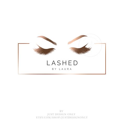 Lash Artist Logo Eyelash Rose Gold Logo Instant Download Makeup Artist Logo Lash Extension